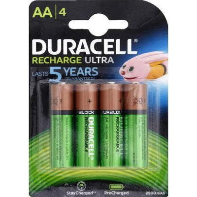 Lot de 4 piles Duracell Pile rechargeable Duracell AA/LR6 ULTRA POWER  5000394057043 DURACELL